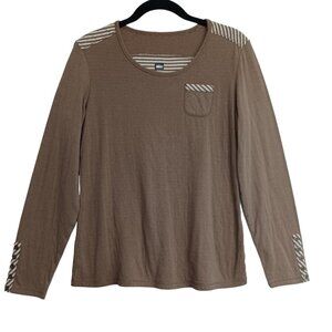 REI Tee‎ Shirt Long Sleeves Button Detail Womens size Medium